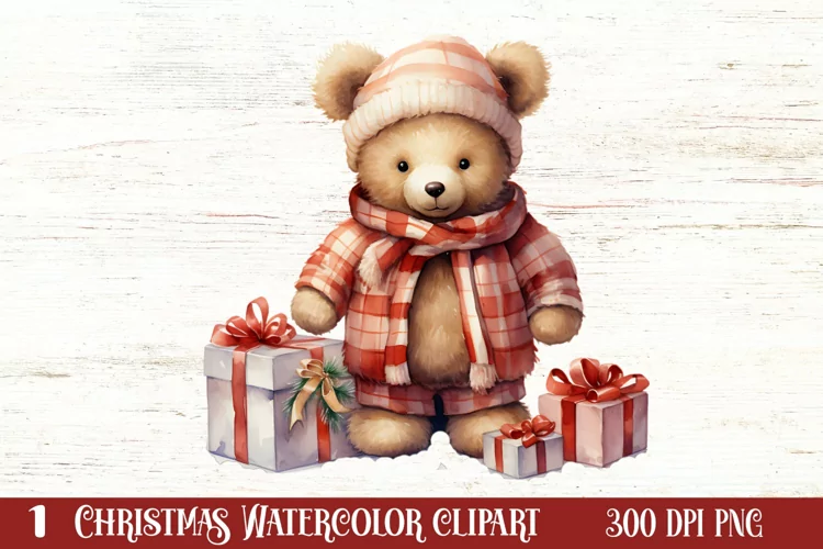 Cute Teddy Chritsmas Sublimation Clipart, Chritsmas PNG