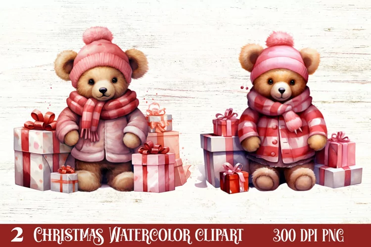 Cute Teddy Chritsmas Sublimation Clipart, Chritsmas PNG