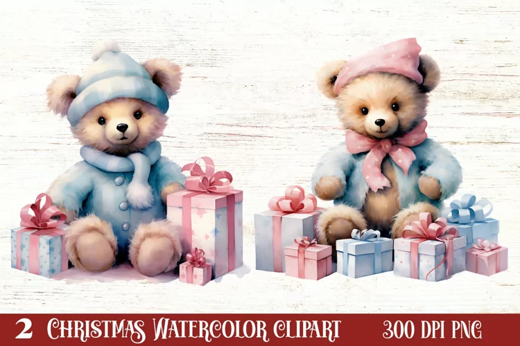 Cute Teddy Chritsmas Sublimation Clipart, Chritsmas PNG