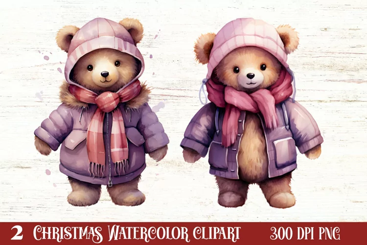 Cute Teddy Chritsmas Sublimation Clipart, Chritsmas PNG