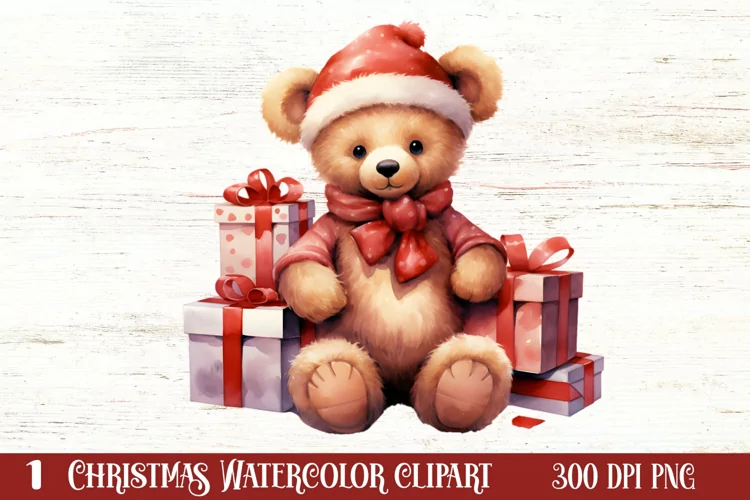 Cute Teddy Chritsmas Sublimation Clipart, Chritsmas PNG