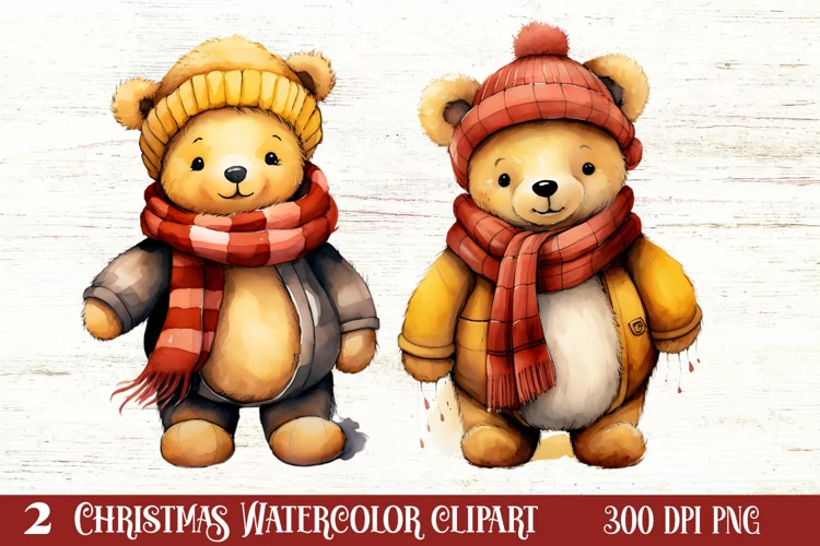 Cute Teddy Chritsmas Sublimation Clipart, Chritsmas PNG
