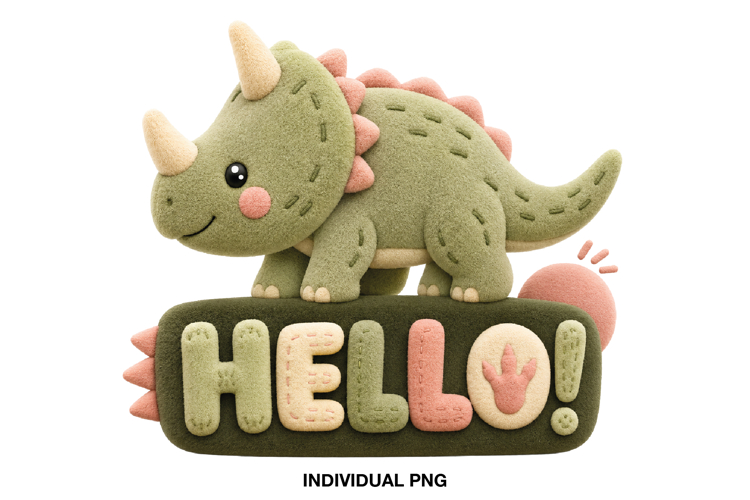 Cute Triceratops PNG for Kids Dinosaur Designs