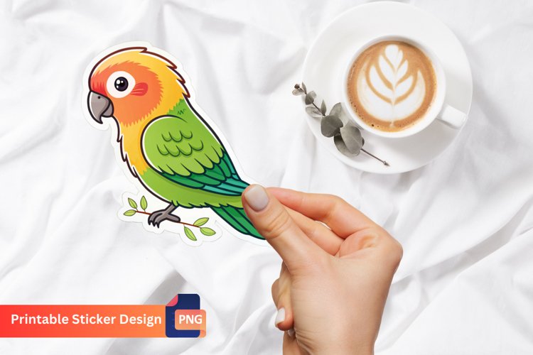 Cute tropical bird Sticker