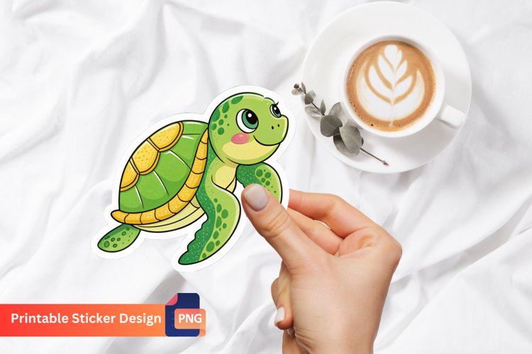 Cute Turtle Clipart Image 8