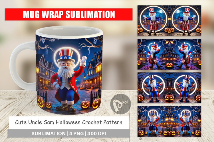 Mug Wrap Design Uncle Sam