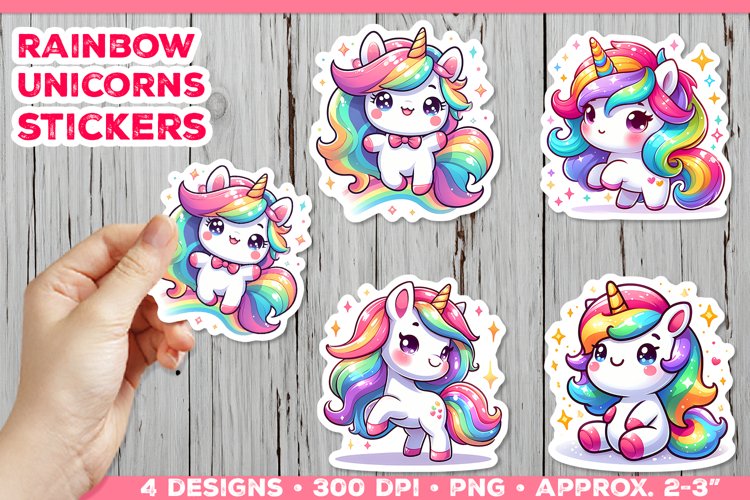 Rainbow Unicorn Clipart Image 20