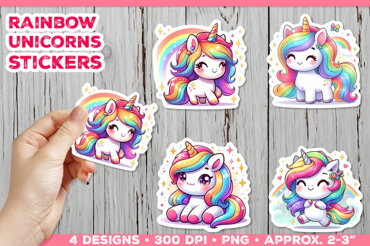 Rainbow Unicorn Clipart Image 21