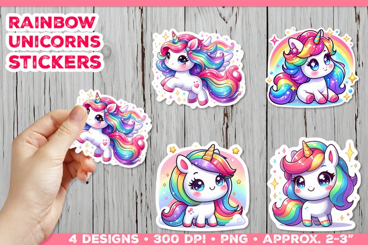Rainbow Unicorn Clipart Image 22