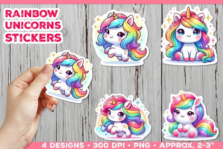 Rainbow Unicorn Clipart Image 24