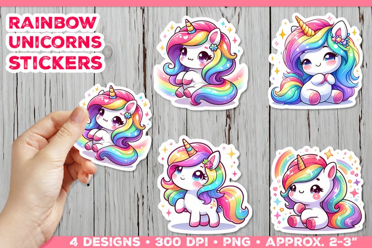 Rainbow Unicorn Clipart Image 10