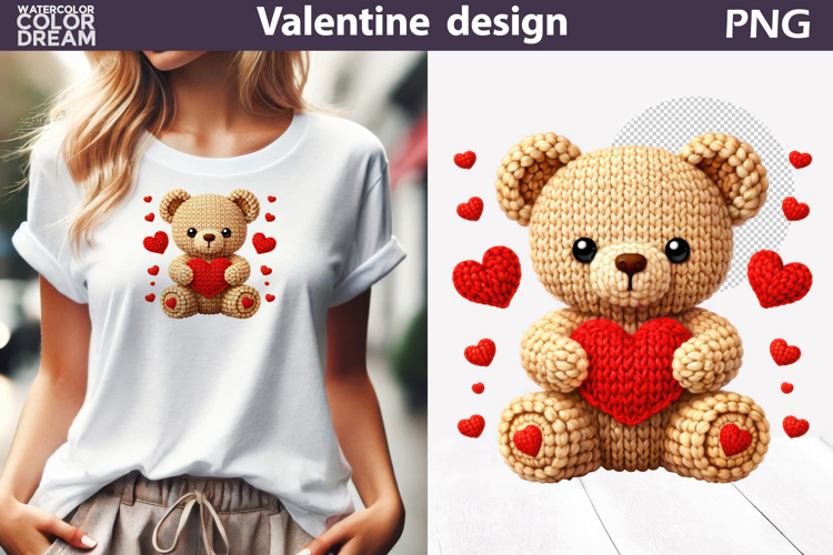 Bear Valentine Clipart | Bear Heart Valentines Day