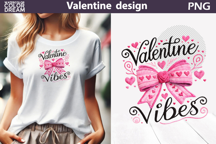 Valentine Pink Bow Clipart | Bow Embroidery Sublimation