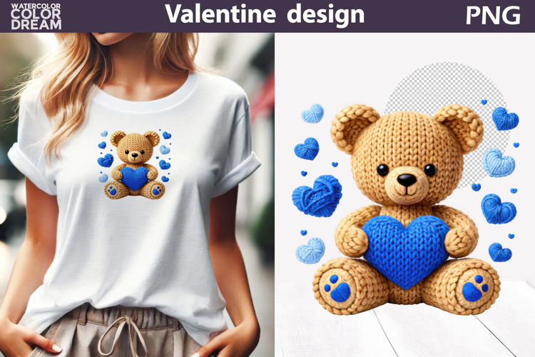Bear Valentine Clipart | Bear Heart Valentines Day