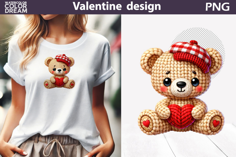 Bear Valentine Clipart | Bear Heart Valentines Day