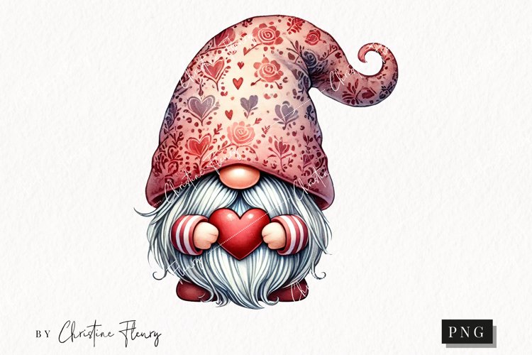 Cute Valentines Gnome | Valentines Day PNG