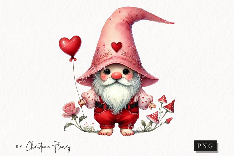 Valentine Gnome Clipart Image 6