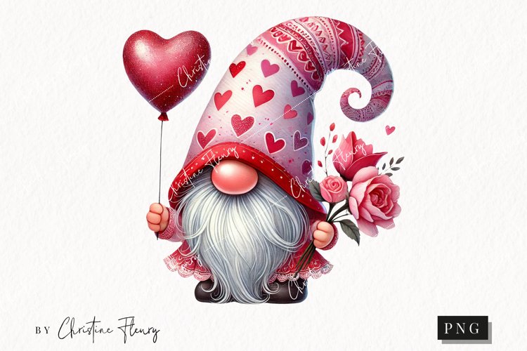Valentine Gnome Clipart Image 4