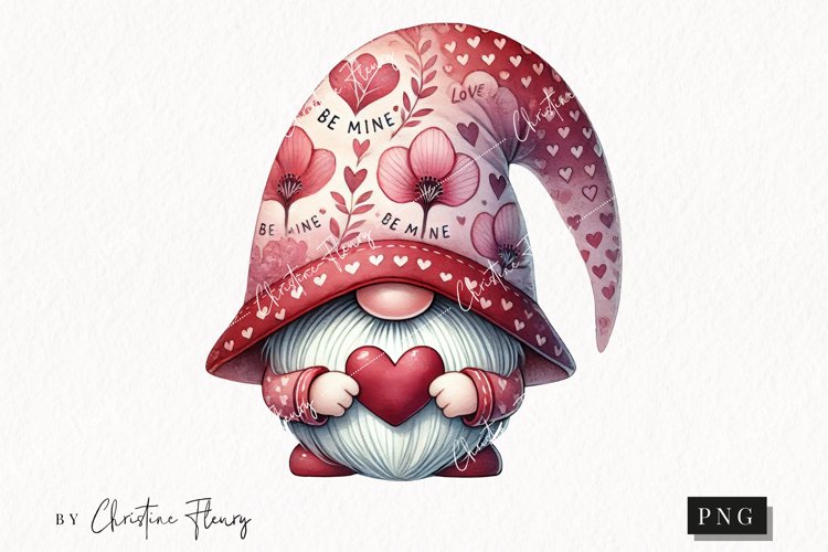 Valentine Gnome Clipart Image 2