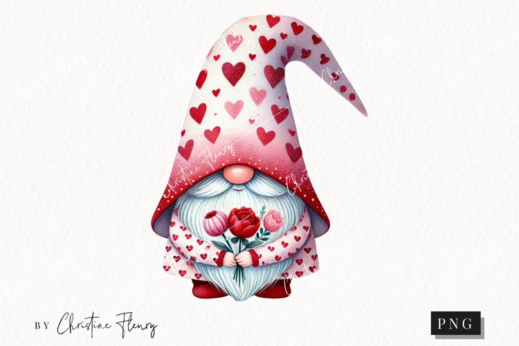Valentine Gnome Clipart