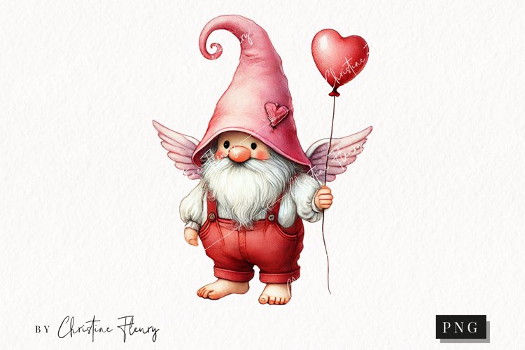 Cute Valentines Gnome | Valentines Day PNG