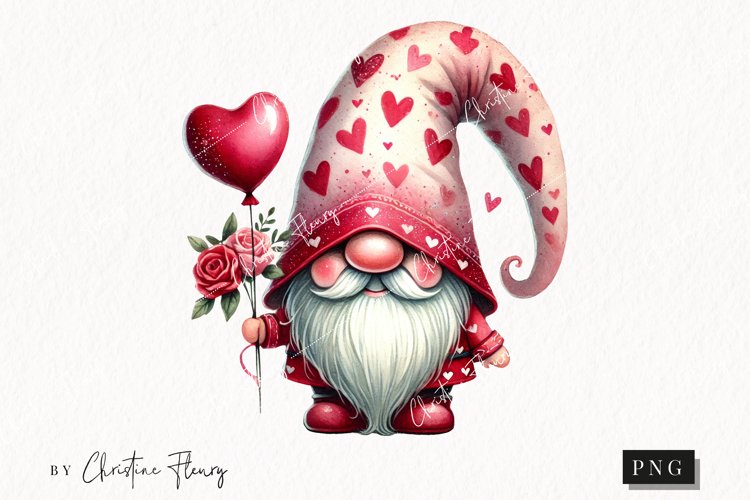 Valentine Gnome Clipart Image 13