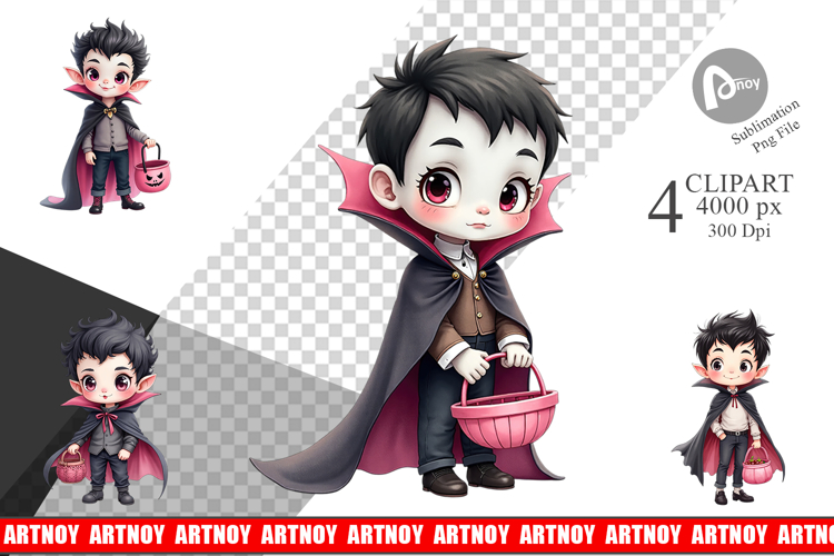 Cute Vampire Clipart Image 3