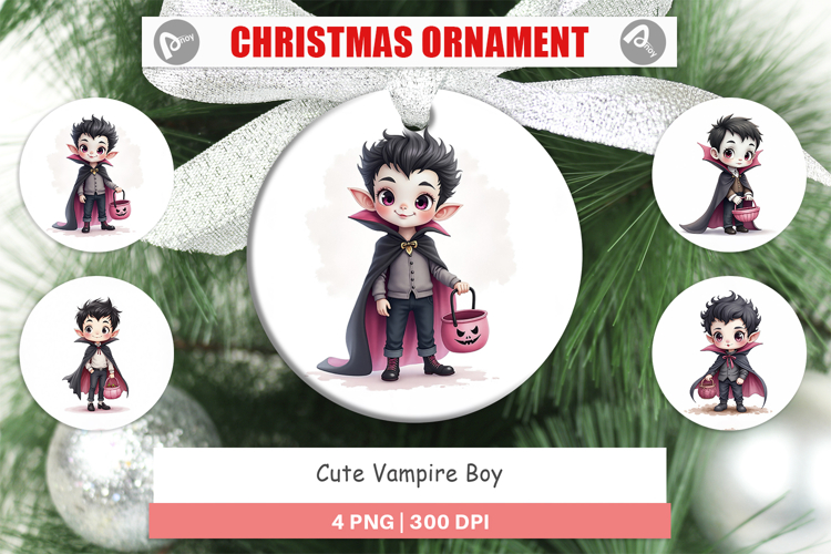 Cute Vampire Boy Ornament