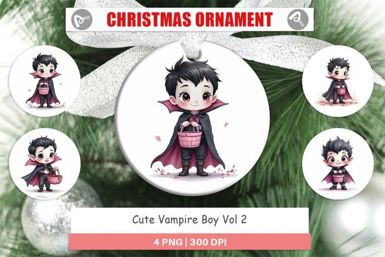 Cute Vampire Boy Ornament