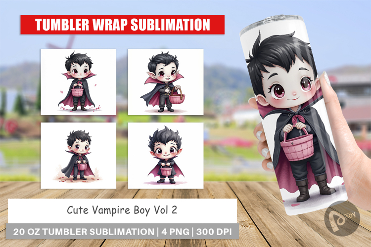 Cute Vampire Boy Tumbler