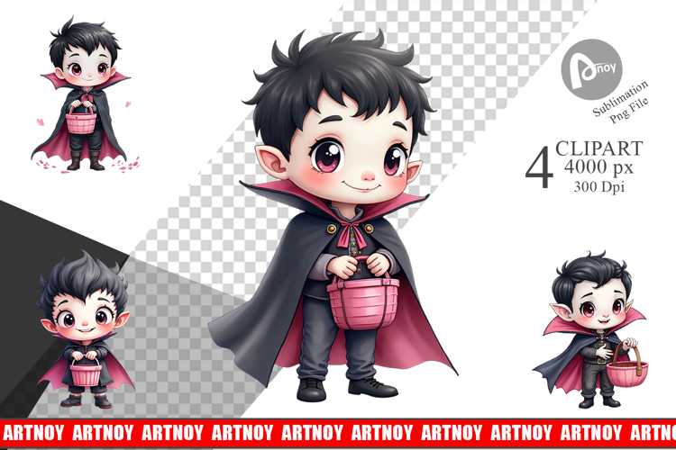 Cute Vampire Clipart Image 2