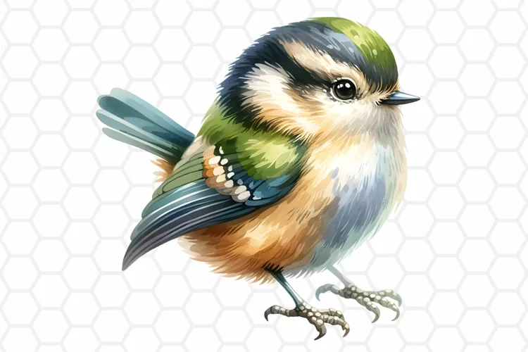 Cute Watercolor Bird Clipart, Sublimation PNG