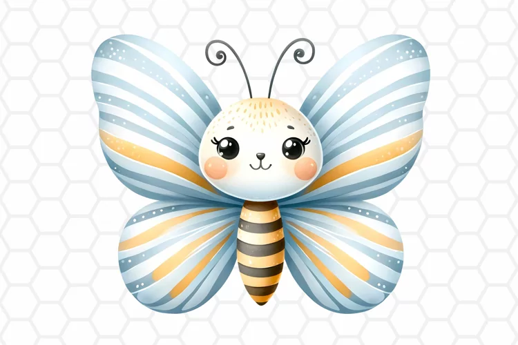 Cute Watercolor Butterfly Clipart, Sublimation PNG