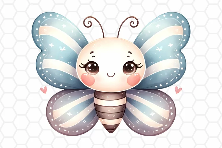 Cute Watercolor Butterfly Clipart, Sublimation PNG