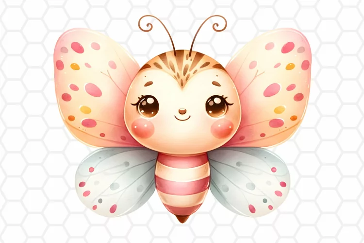 Cute Watercolor Butterfly Clipart, Sublimation PNG