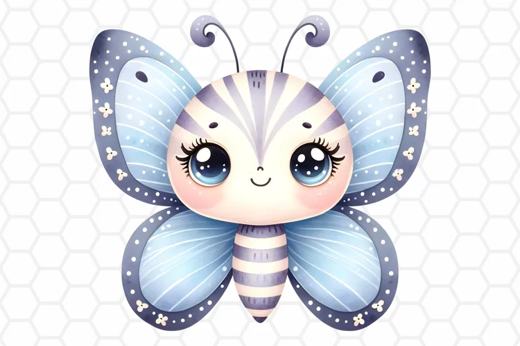 Cute Watercolor Butterfly Clipart, Sublimation PNG