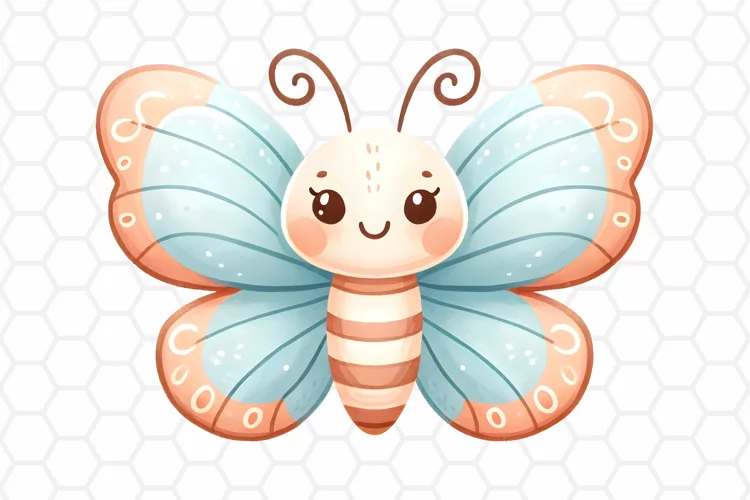 Cute Watercolor Butterfly Clipart, Sublimation PNG