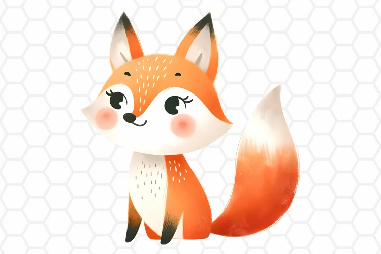 Cute Watercolor Fox Clipart | Fox PNG Design