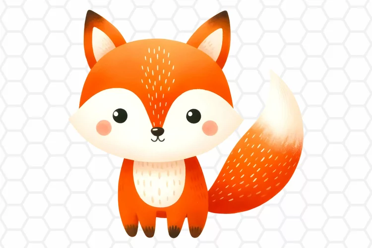 Cute Watercolor Fox Clipart | Fox PNG Design