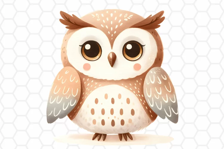 Cute Watercolor Owl Clipart | Owl PNG Design