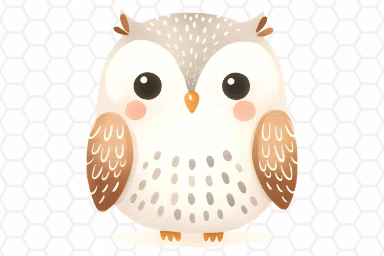 Cute Watercolor Owl Clipart | Owl PNG Design