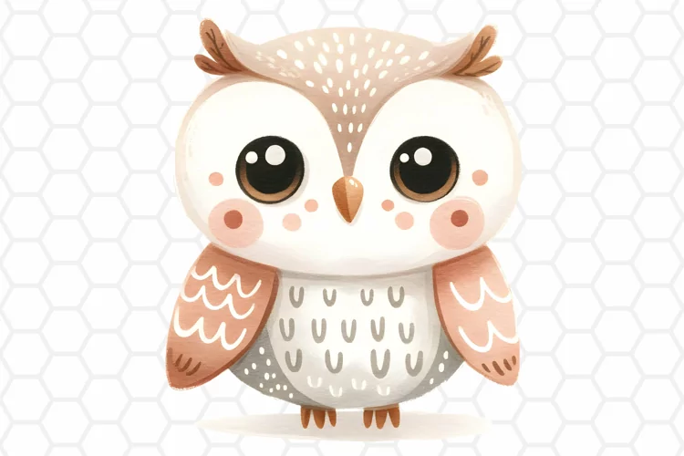 Cute Watercolor Owl Clipart | Owl PNG Design