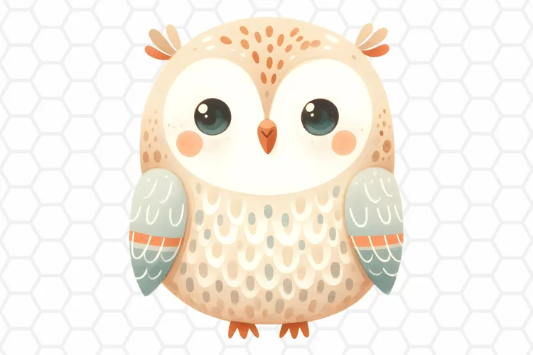 Cute Watercolor Owl Clipart | Owl PNG Design
