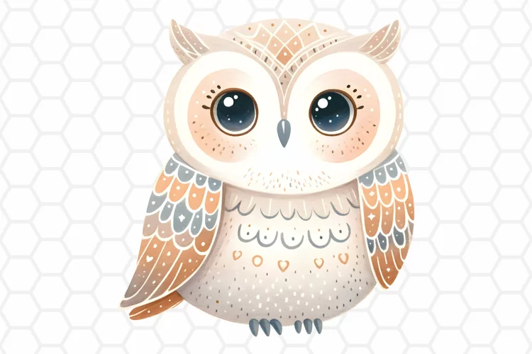 Cute Watercolor Owl Clipart | Owl PNG Design