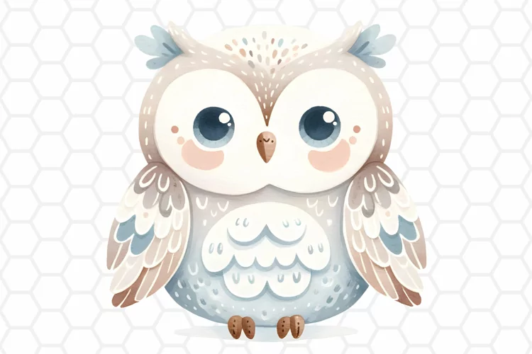 Cute Watercolor Owl Clipart | Owl PNG Design