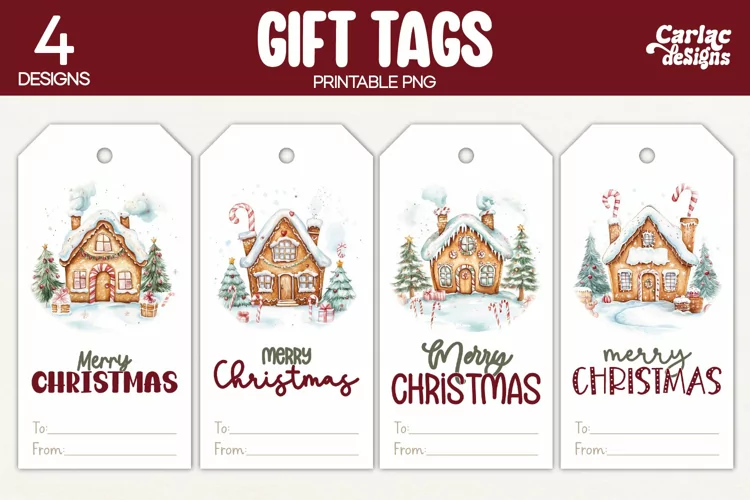 Christmas Gift Tags, Merry Christmas Printable Tags