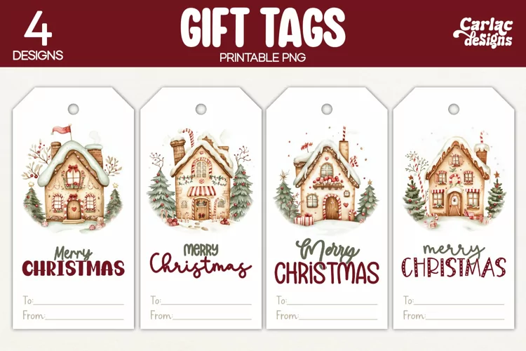 Christmas Gift Tags, Merry Christmas Printable Tags