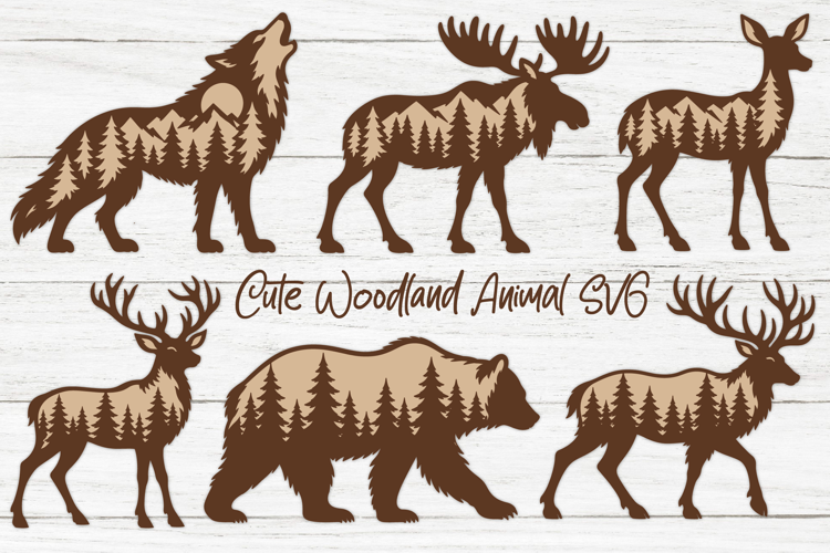 Cute Woodland Animal SVG, Forest Friends