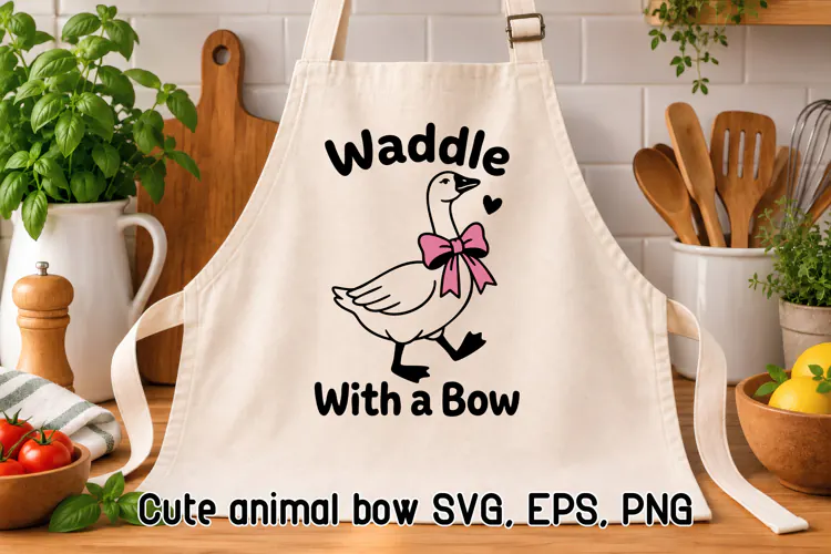 Girly Goose Bow SVG Design | Cute Animal SVG