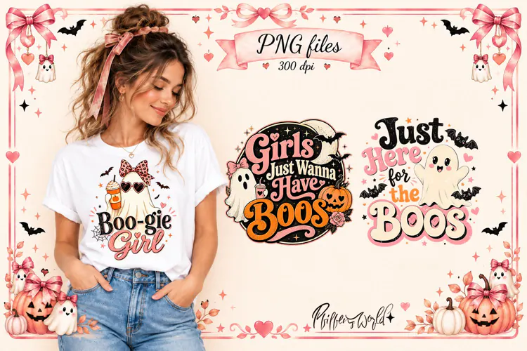 Cute Ghost Sublimation PNG | Halloween Just here for the Boo